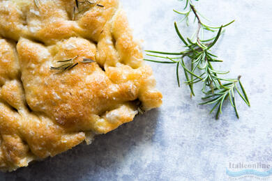 Focaccia, traditionelles italienisches Brot