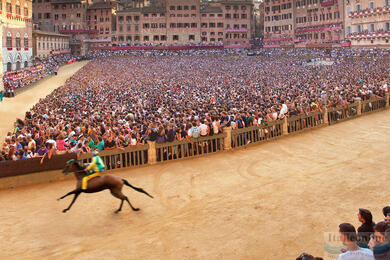 Palio di Siena Pferderennbahn