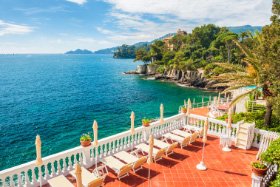 Meerblick von der Terrasse - Rapallo - Ligurien